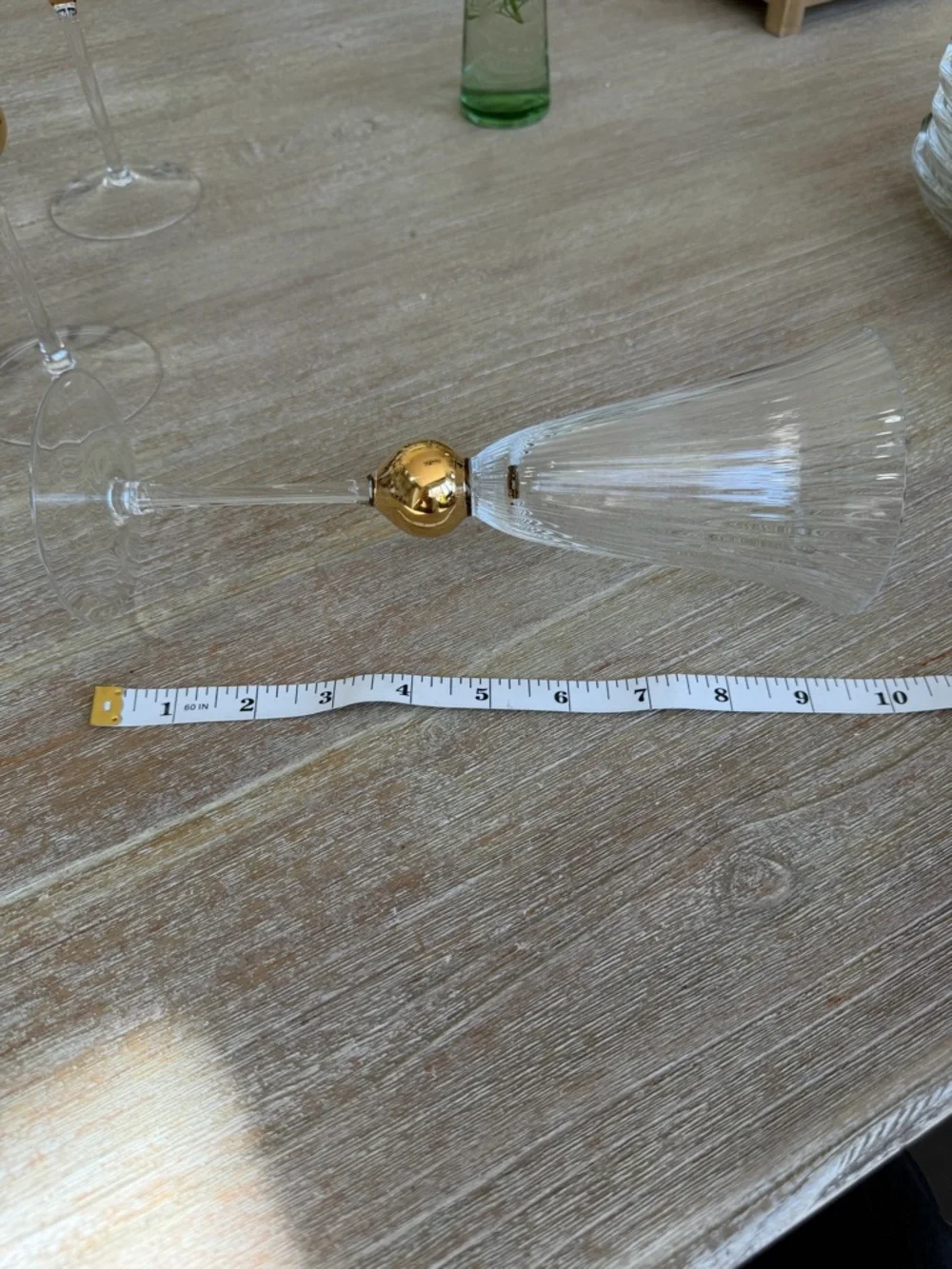 🌱Vintage Crystal Champagne Glasses with Gold Ball Stem Features-Classic Elegance